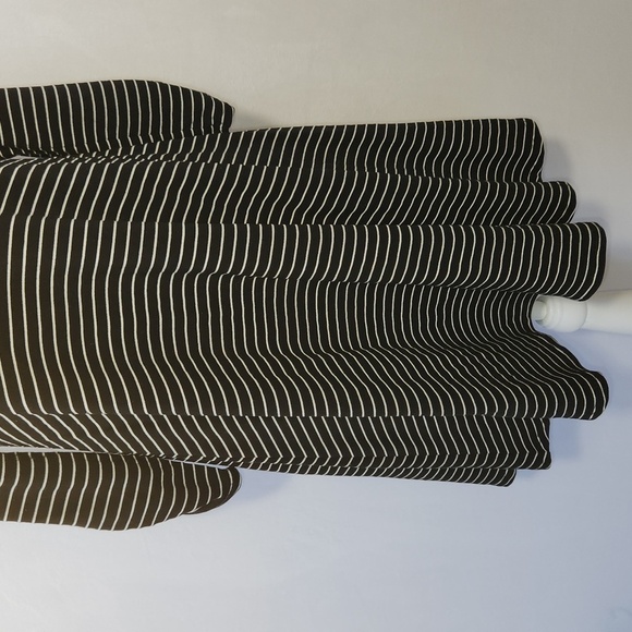 Garnet Hill Dress Tunic Striped 3/4 Sleeve Ruched Viscose Pullover Stretch Casua - Picture 3 of 13